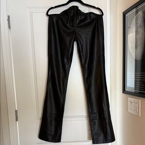 Black Leather Women's Trousers